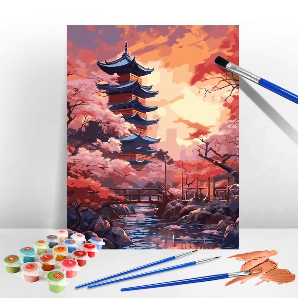 Handpainted Oil Painting Templ - огляд і ціна Japanese Lifestyle Movie