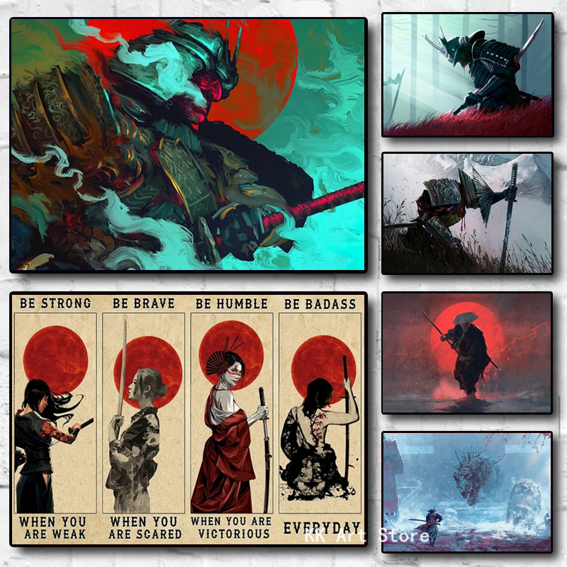 Japanese Samurai Canvas Painti - огляд і ціна Japanese Lifestyle Gifts