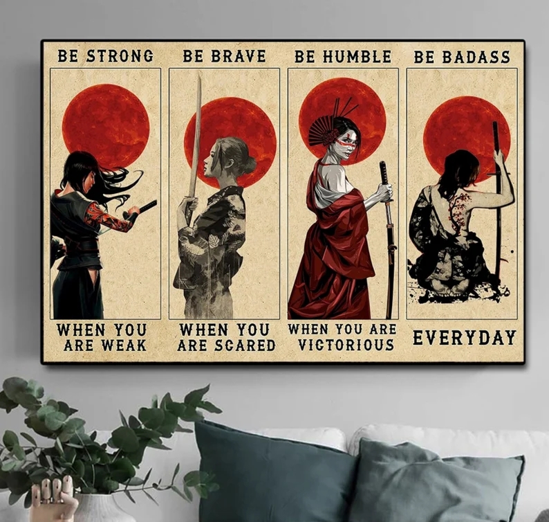 Japanese Samurai Canvas Painti - огляд і ціна Japanese Lifestyle Gifts