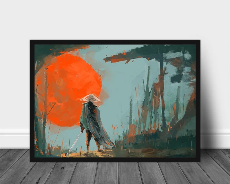 Japanese Samurai Canvas Painti - огляд і ціна Japanese Lifestyle Gifts
