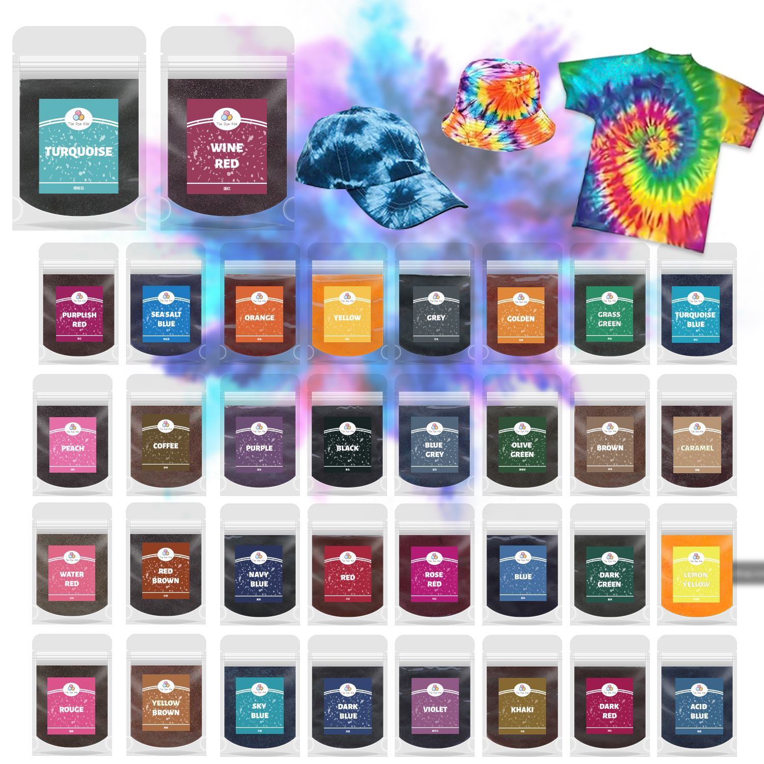6 Color/Set 10g Fabric Tie Dye - огляд і ціна Indigo Dye Kit