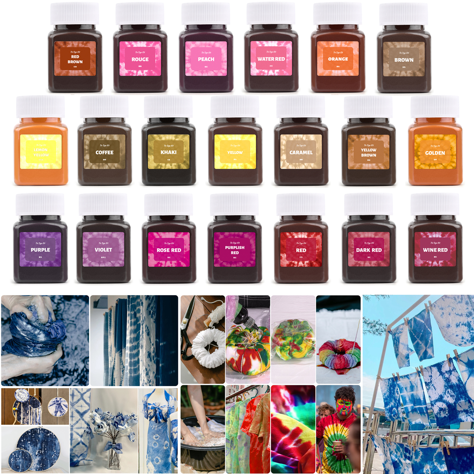 50ml/Bottle Fabric Tie Dye Pow - огляд і ціна Indigo Dye Kit